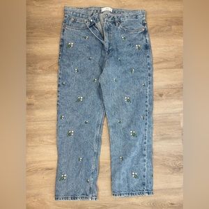 Flower design Mango brand mom jeans size 8US